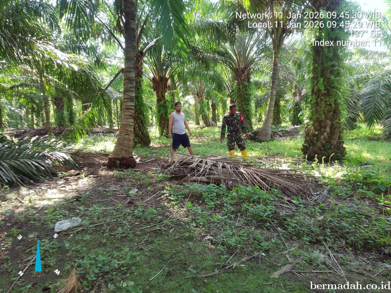 Penanggulangan Karhutla di Wilayah Koramil 02/Sungai Apit, Minggu 11 Januari