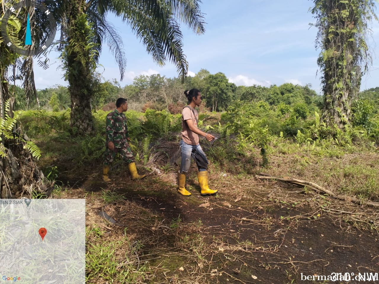 Penanggulangan Karhutla di Wilayah Koramil 02/Sungai Apit, Kamis 15 Januari