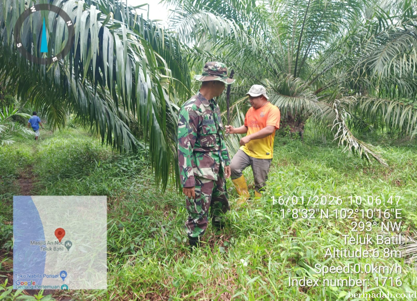 Penanggulangan Karhutla di Wilayah Koramil 02/Sungai Apit, Jumat 16 Januari