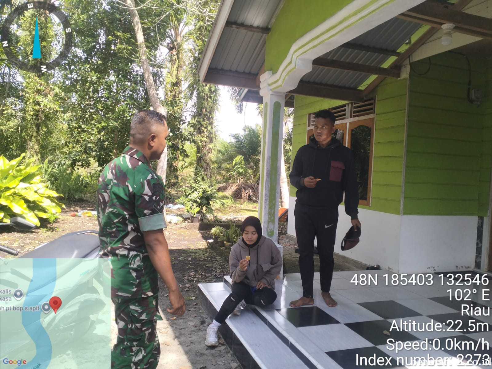 Sabtu 17 Januari, Babinsa Koramil 02/Sungai Apit Komsos di Tj Kuras