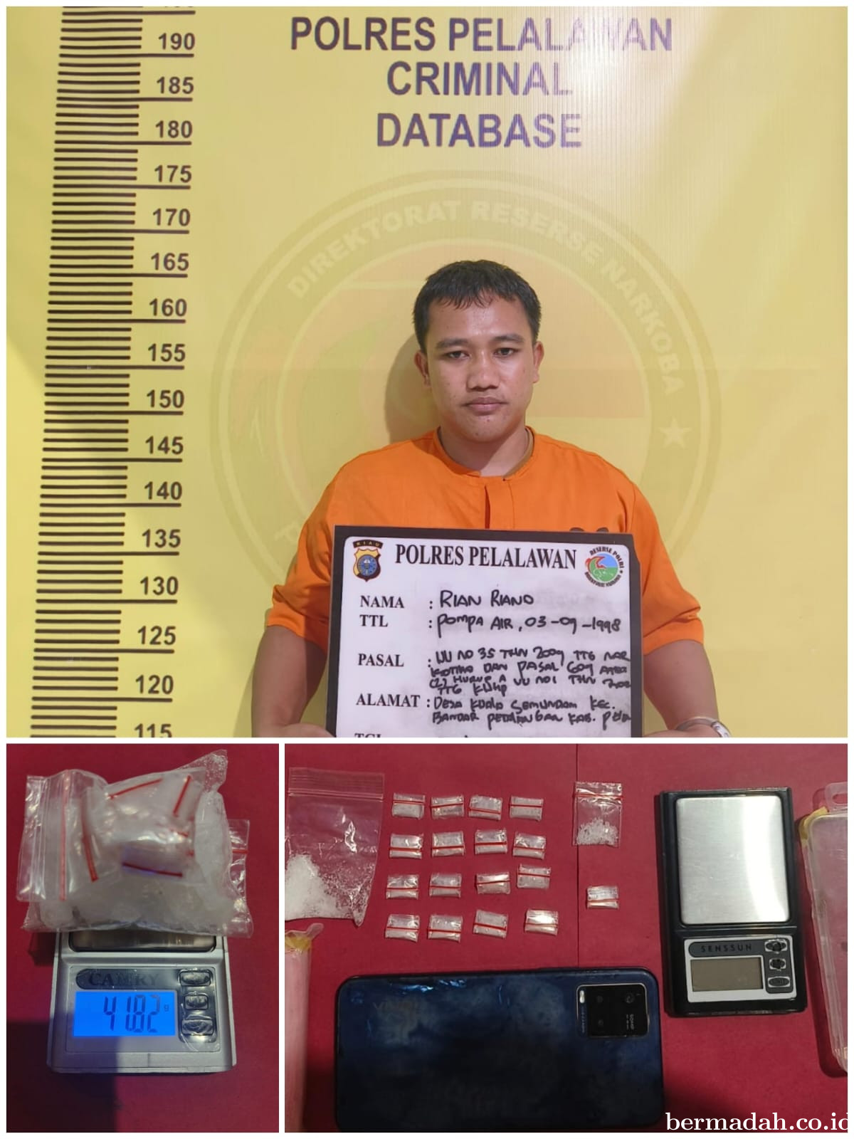 Terduga Pengedar Sabu Dibekuk di Kuala Semundam