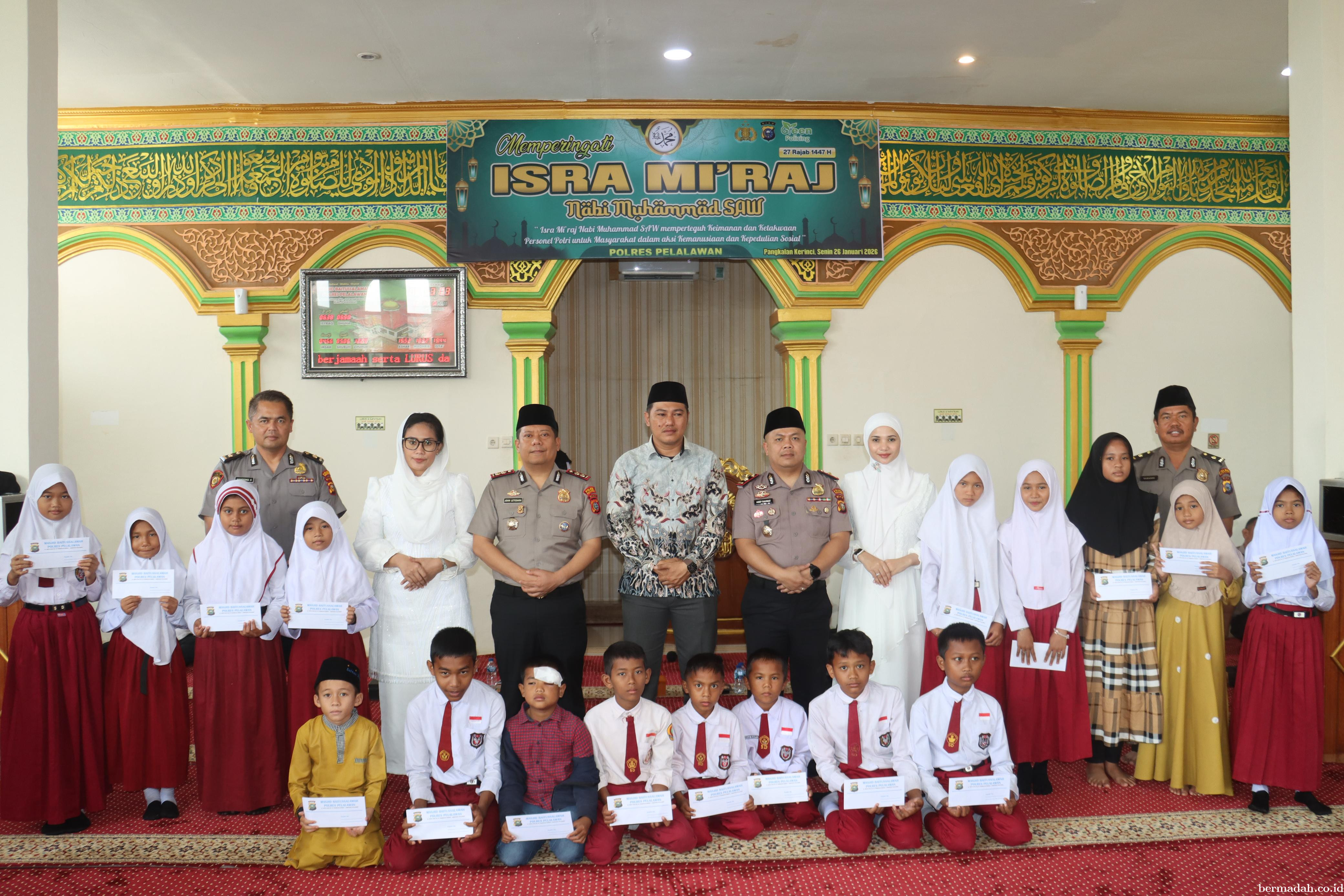 Polres Pelalawan Peringati Isra Mikraj dengan Khidmat