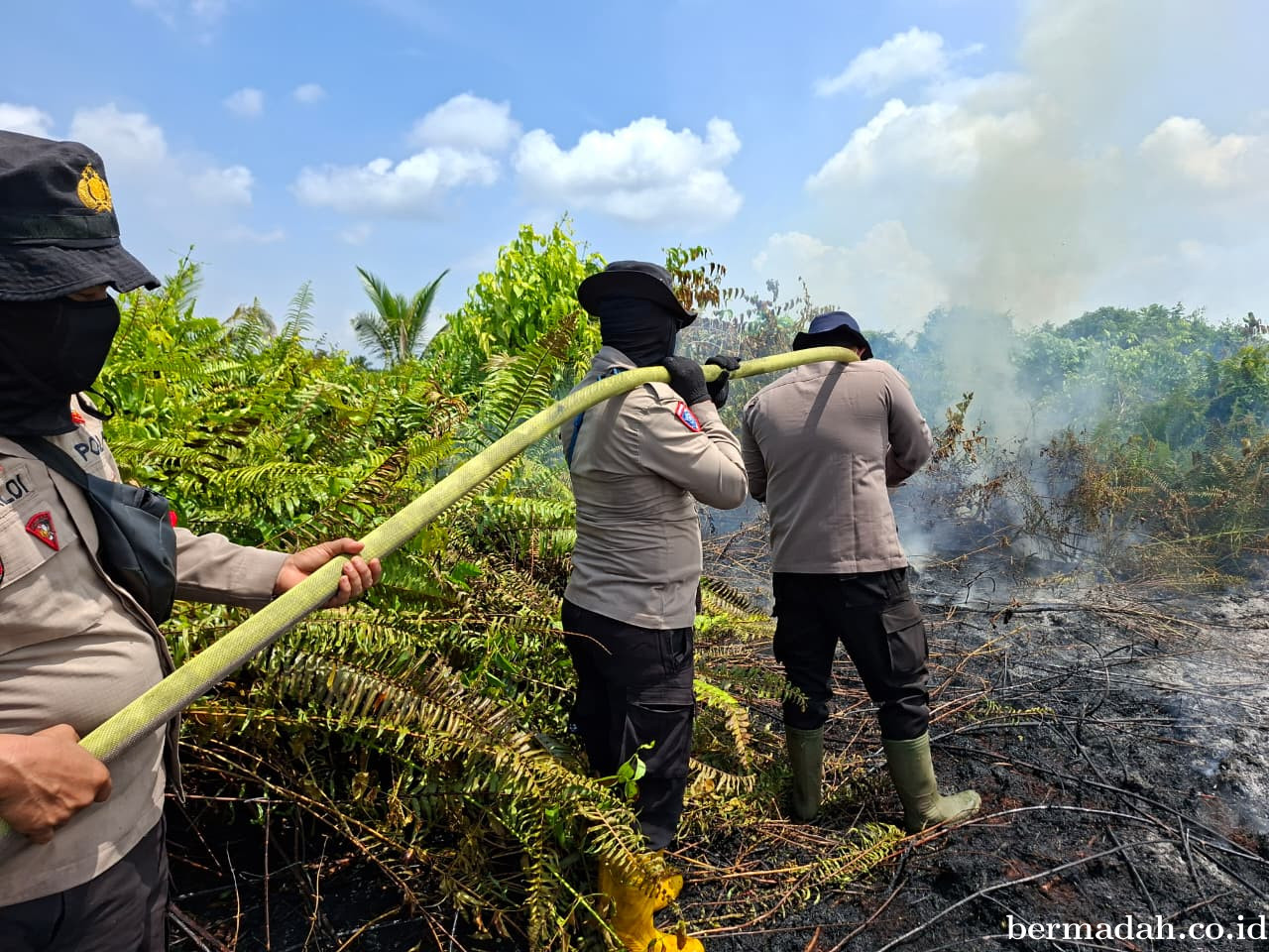 Polsek Kuala Kampar Intensif Tangani Karhutla