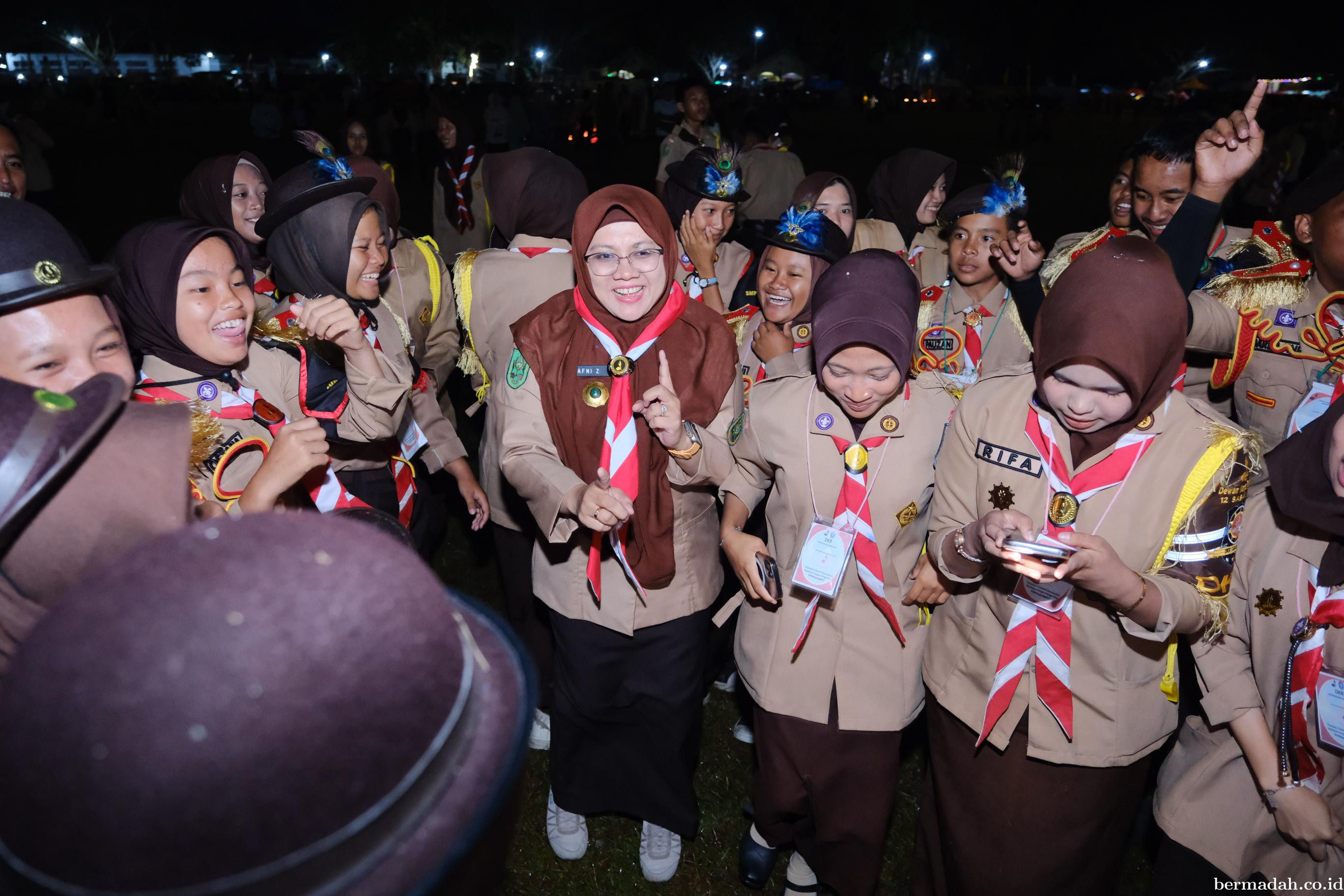 Bupati Afni Buka Perkemahan Akbar II dan Lomba Ketangkasan Penggalang