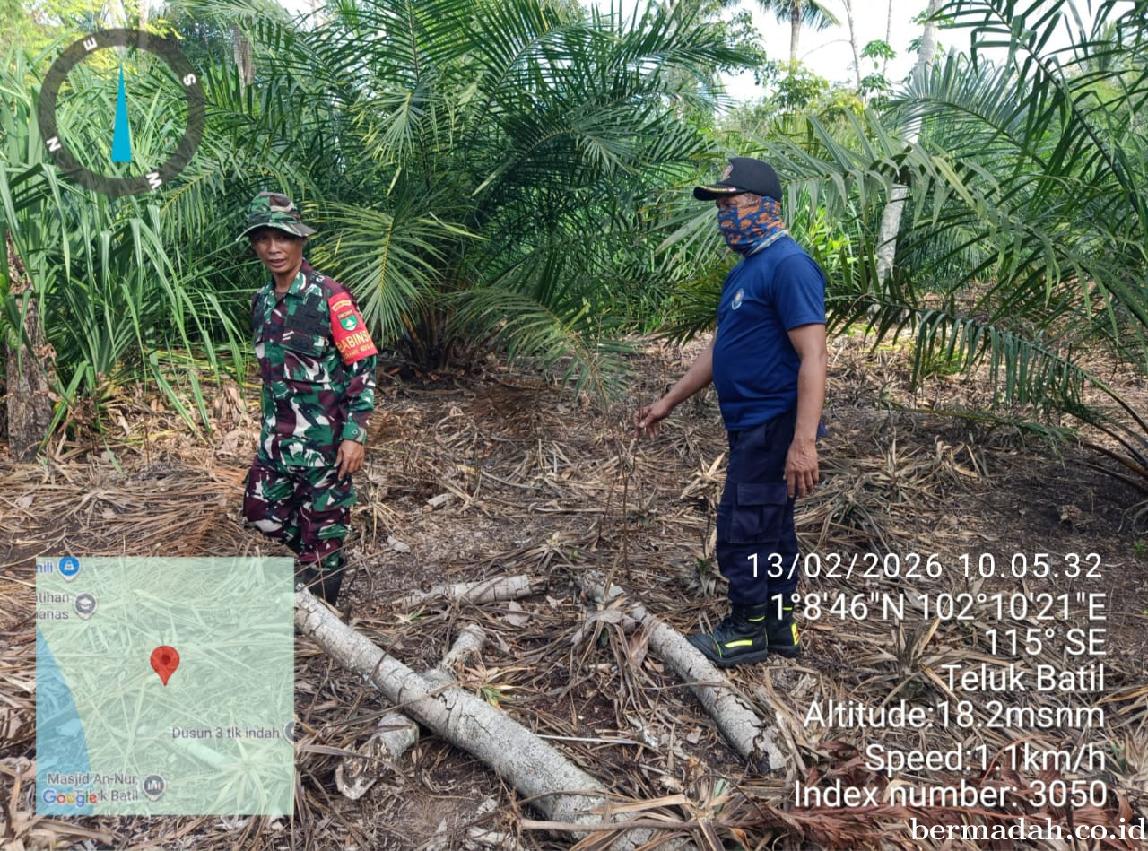 Penanggulangan Karhutla di Wilayah Koramil 02/Sungai Apit, Jumat 13 Februari