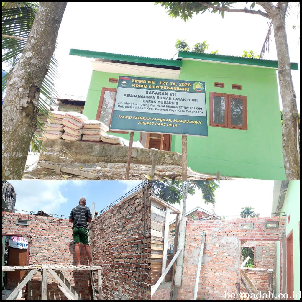 Harapan Baru Keluarga Almarhum Yudarfis, Pembangunan RTLH TMMD Hampir Rampung