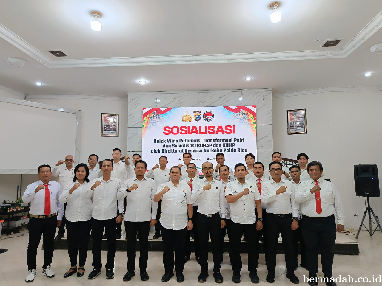 Polda Riau Sosialisasikan Quick Wins Polri dan Pembaruan KUHP di Polres Pelalawan