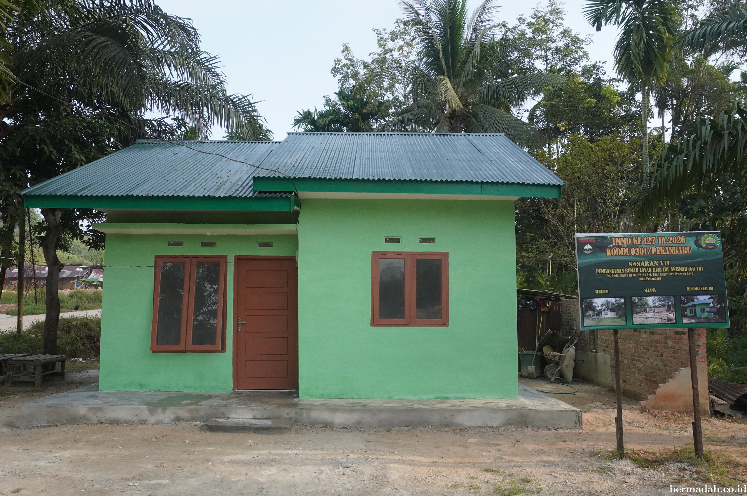 Senyum Bahagia Ibu Anismar, Rumah Baru dari TMMD Kini Siap Ditempati