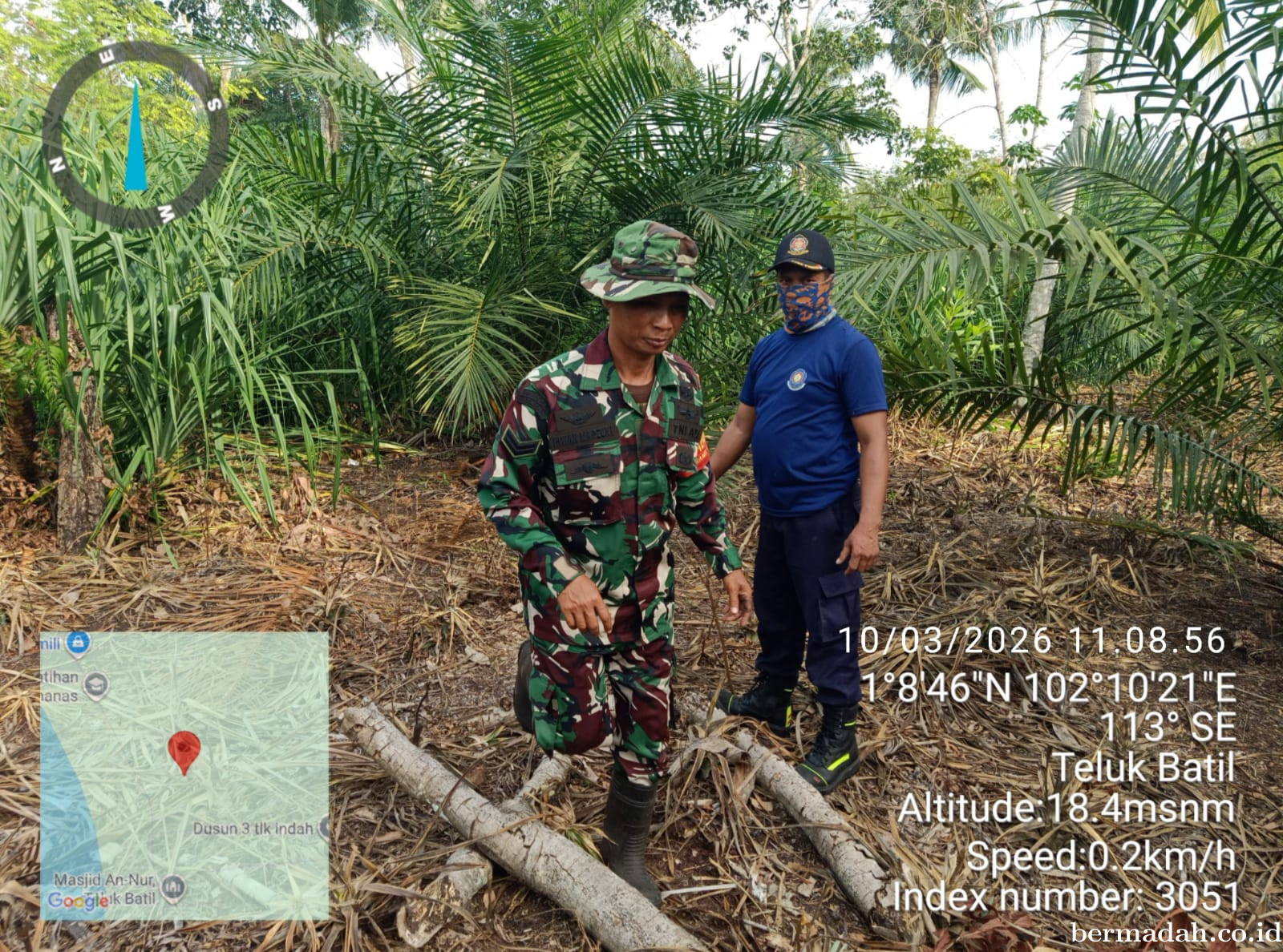 Penanggulangan Karhutla di Wilayah Koramil 02/Sungai Apit,Selasa 10 Maret