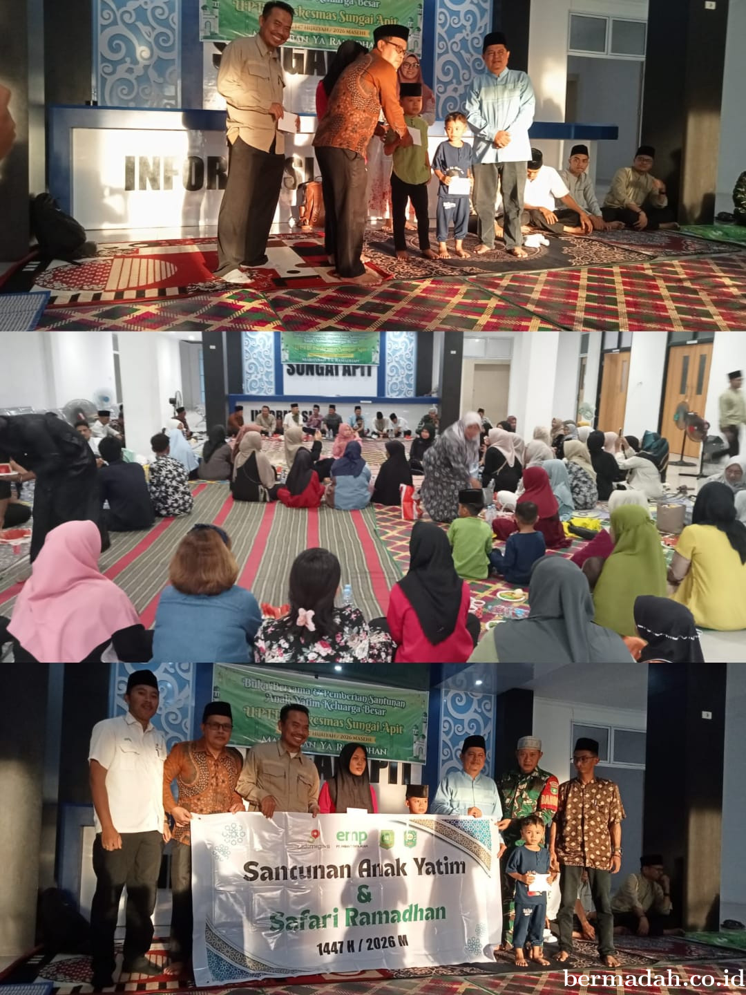 UPTD Puskesmas Sungai Apit Buka Bersama, Santuni 9 Anak Yatim