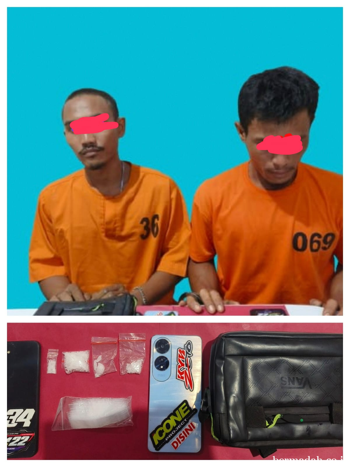 Dua Buruh Dibekuk Satresnarkoba Polres Pelalawan