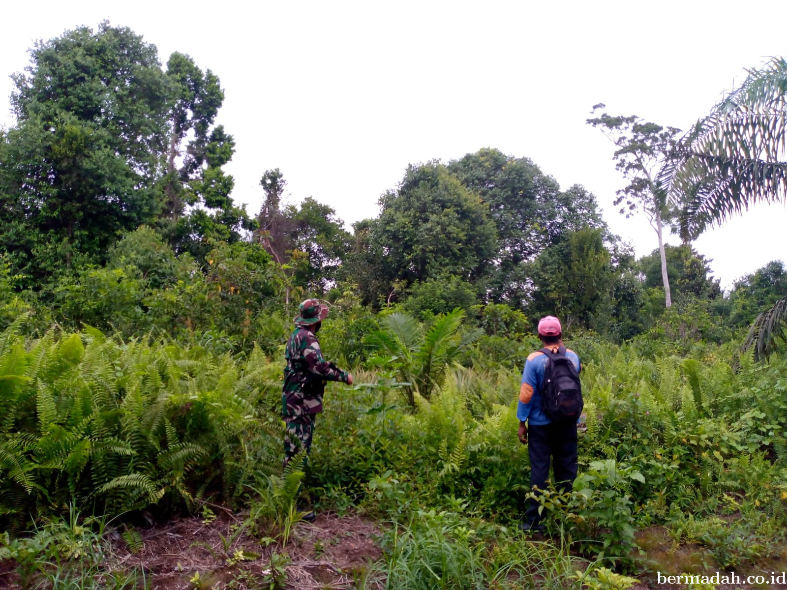 Penanggulangan Karhutla di Wilayah Koramil 02/Sungai Apit, Selasa 17 Maret