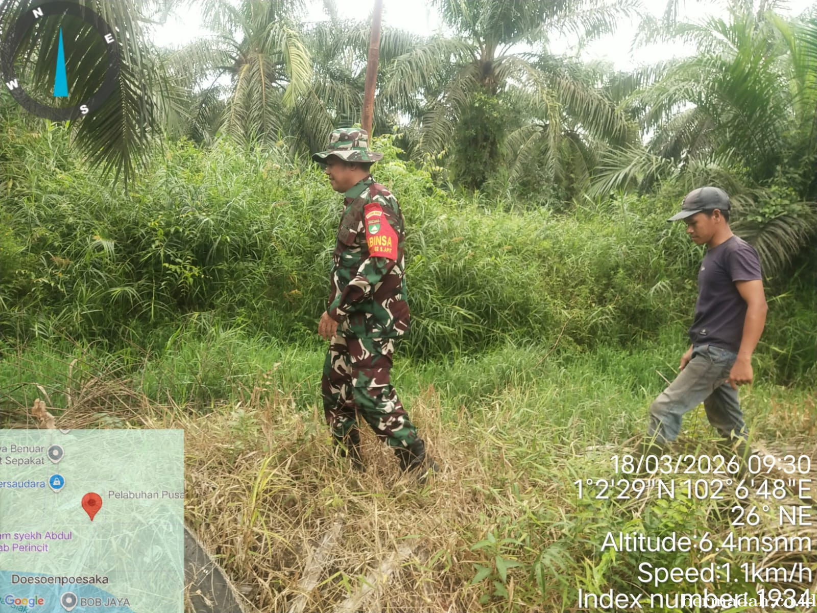 Penanggulangan Karhutla di Wilayah Koramil 02/Sungai Apit Rabu 18 Maret