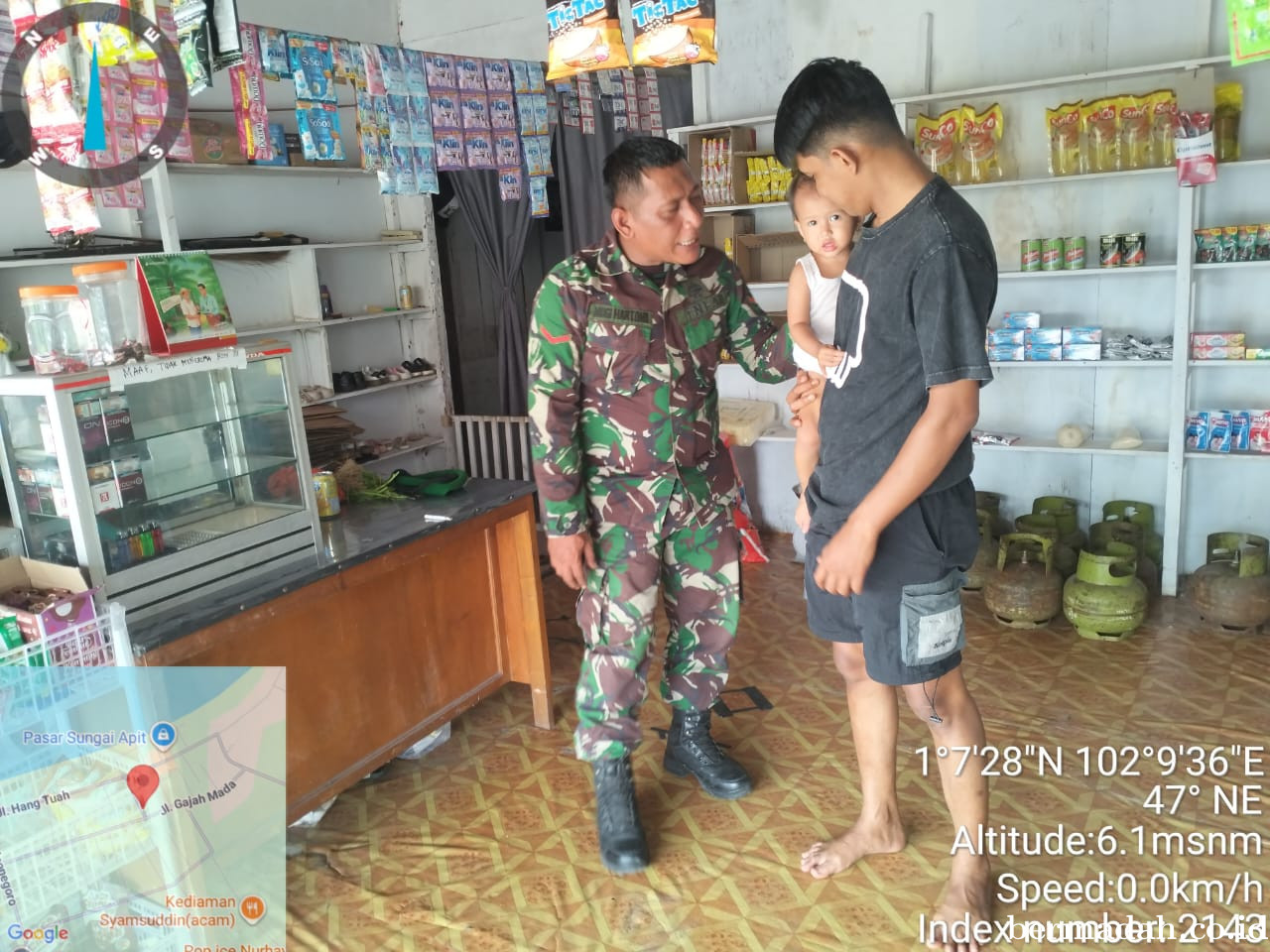 Rabu 25 Maret, Babinsa Koramil 02/SA Follow Up/Mengunjungi Anak Asuh Stunting