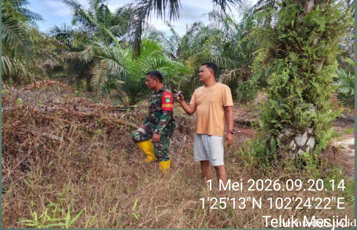 Penanggulangan Karhutla di Wilayah Koramil 02/Sungai Apit, Jumat 1 Mei