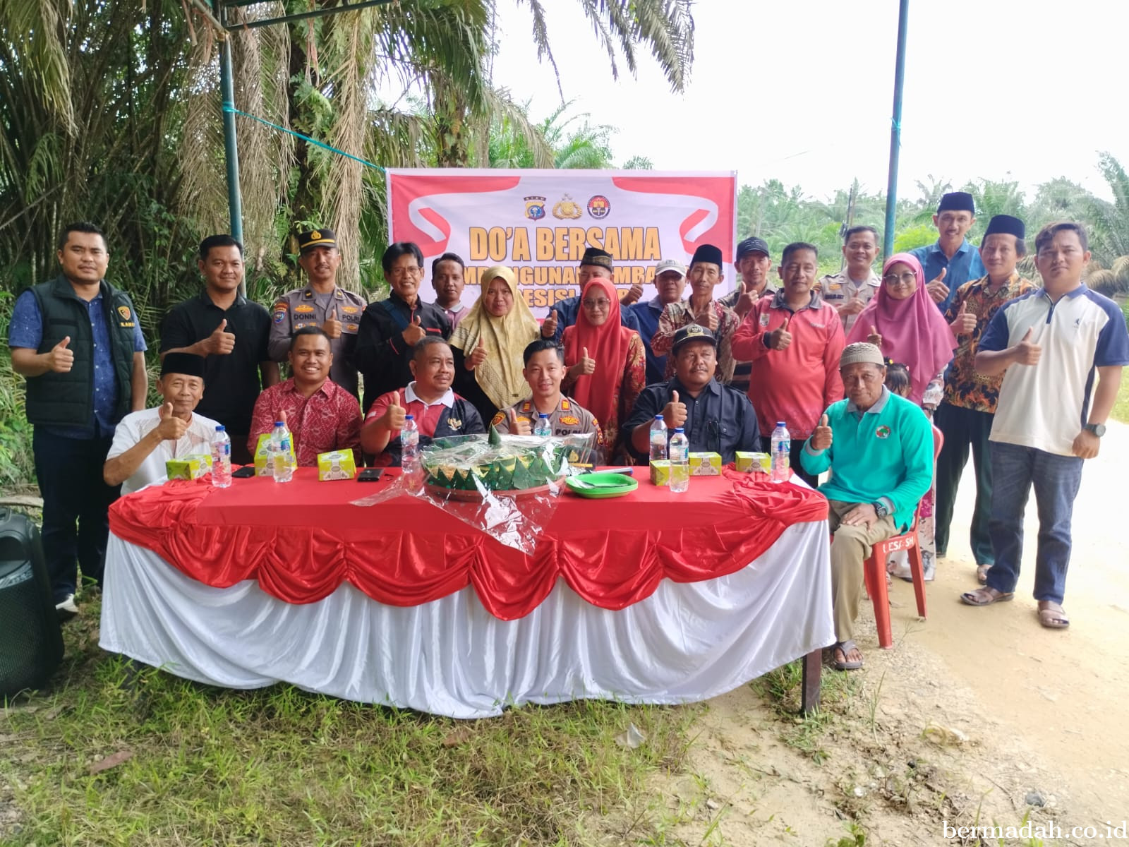 Polsek Ukui Gelar Doa Bersama Pembangunan Jembatan Presisi Polri