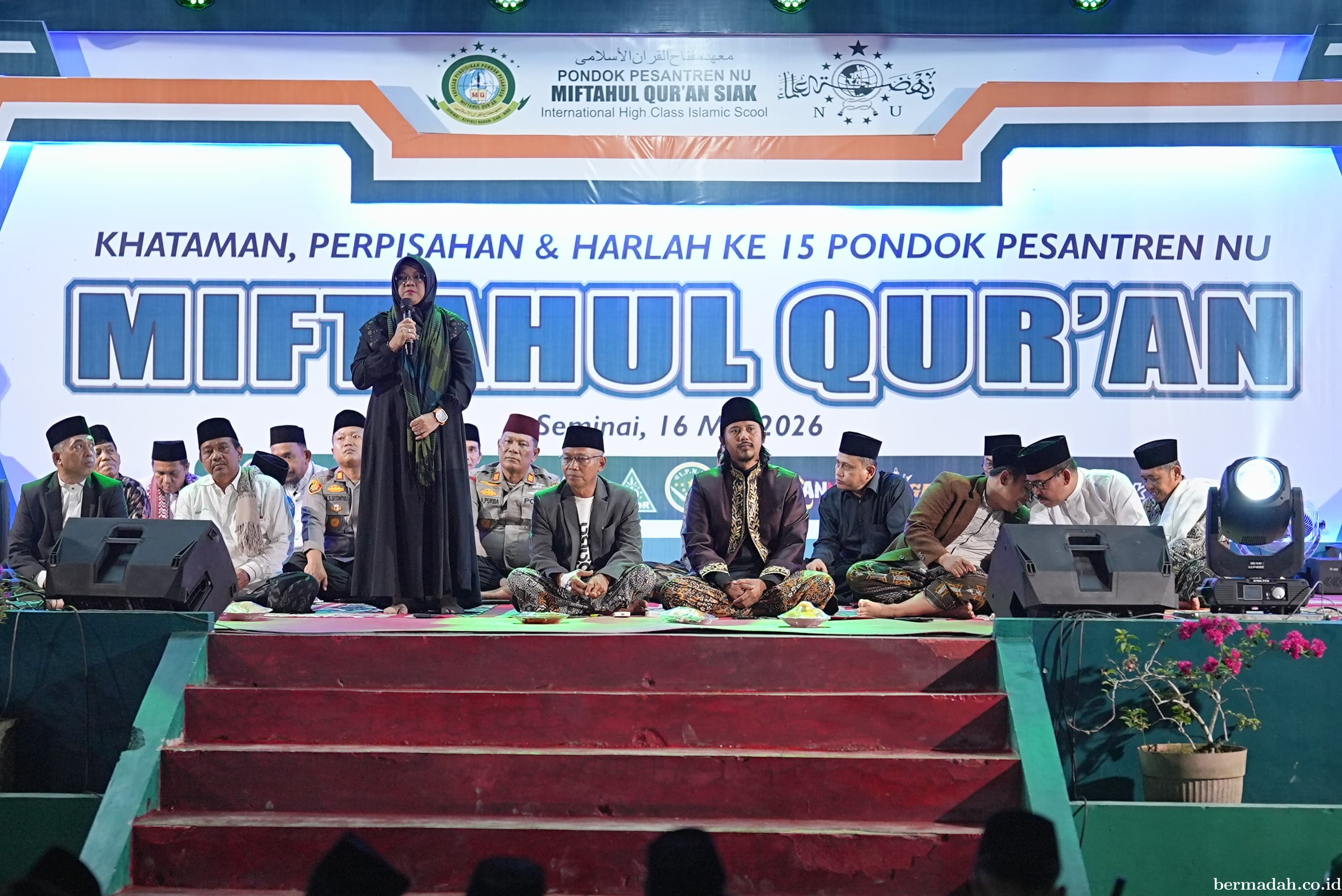 Bupati Siak Sampaikan Tahniah pada Khataman,Perpisahan,Harlah ke-15 Pondok Pesantren Miftahul Quran