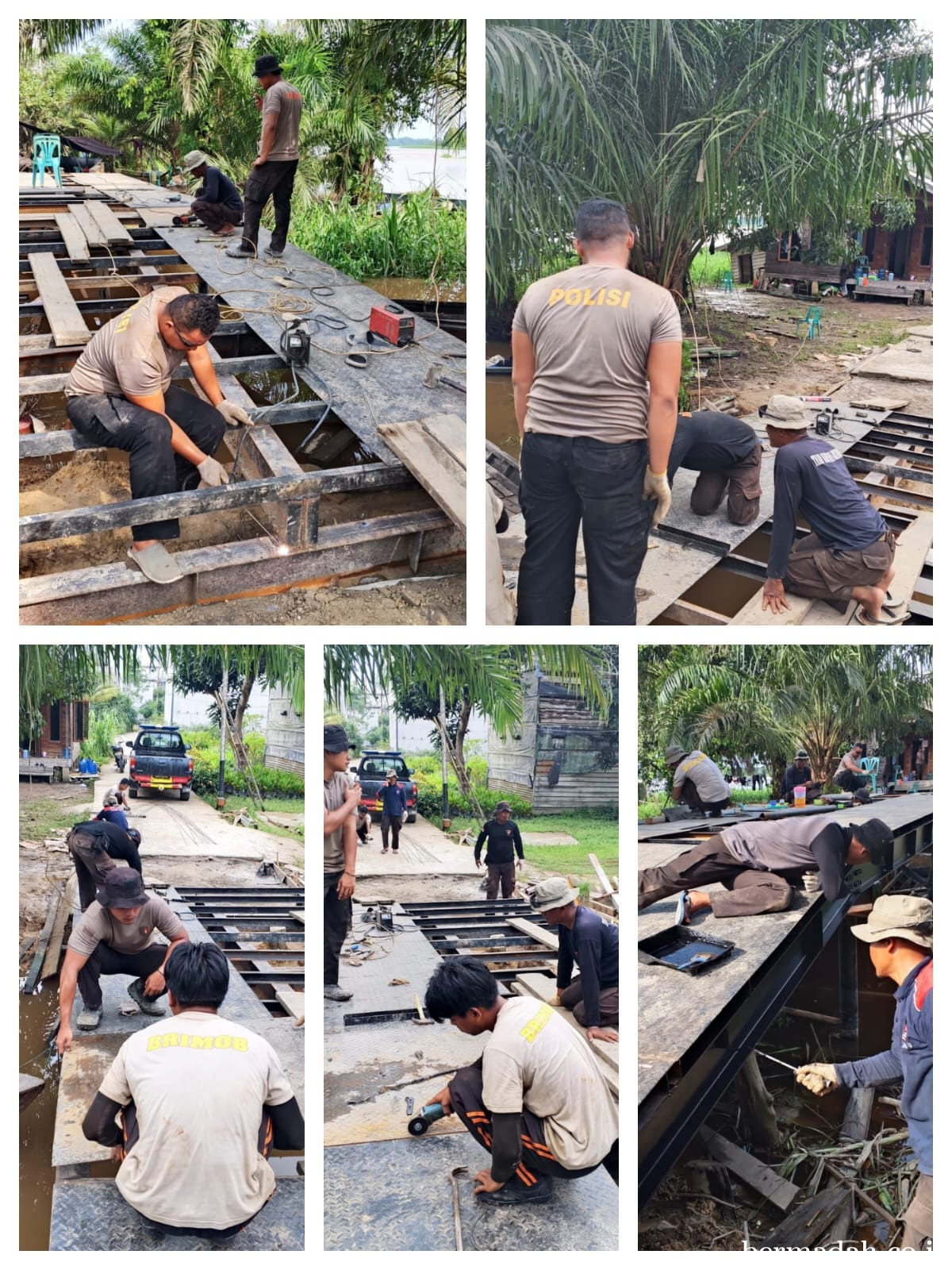 Progres Jembatan Presisi Polri di Desa Ransang Capai 65 Persen
