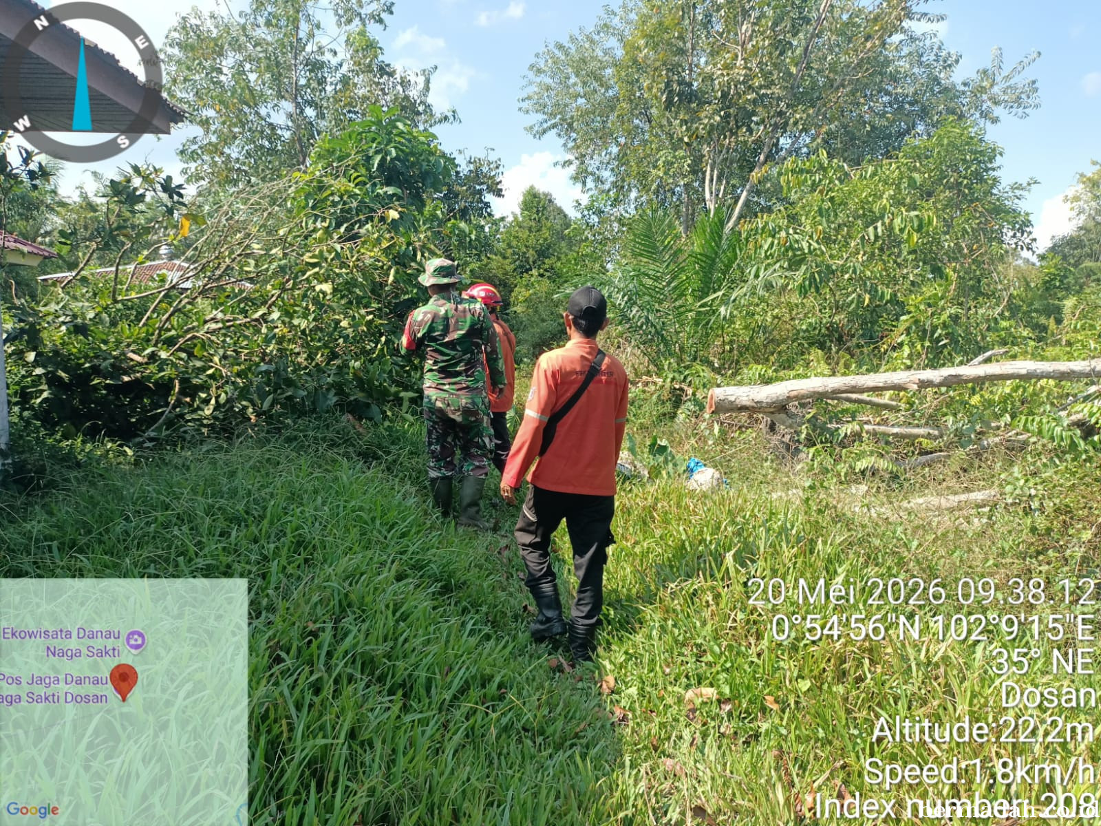 Penanggulangan Karhutla di Wilayah Koramil 02/Sungai Apit, Rabu 20 Mei