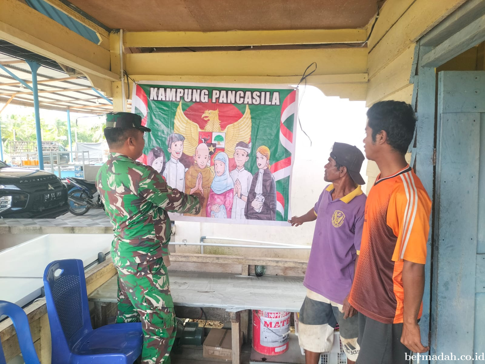 Senin 22 Juni, Babinsa Koramil 02/SA Komsos dan Sosialisasi Nilai-Nilai Pancasila