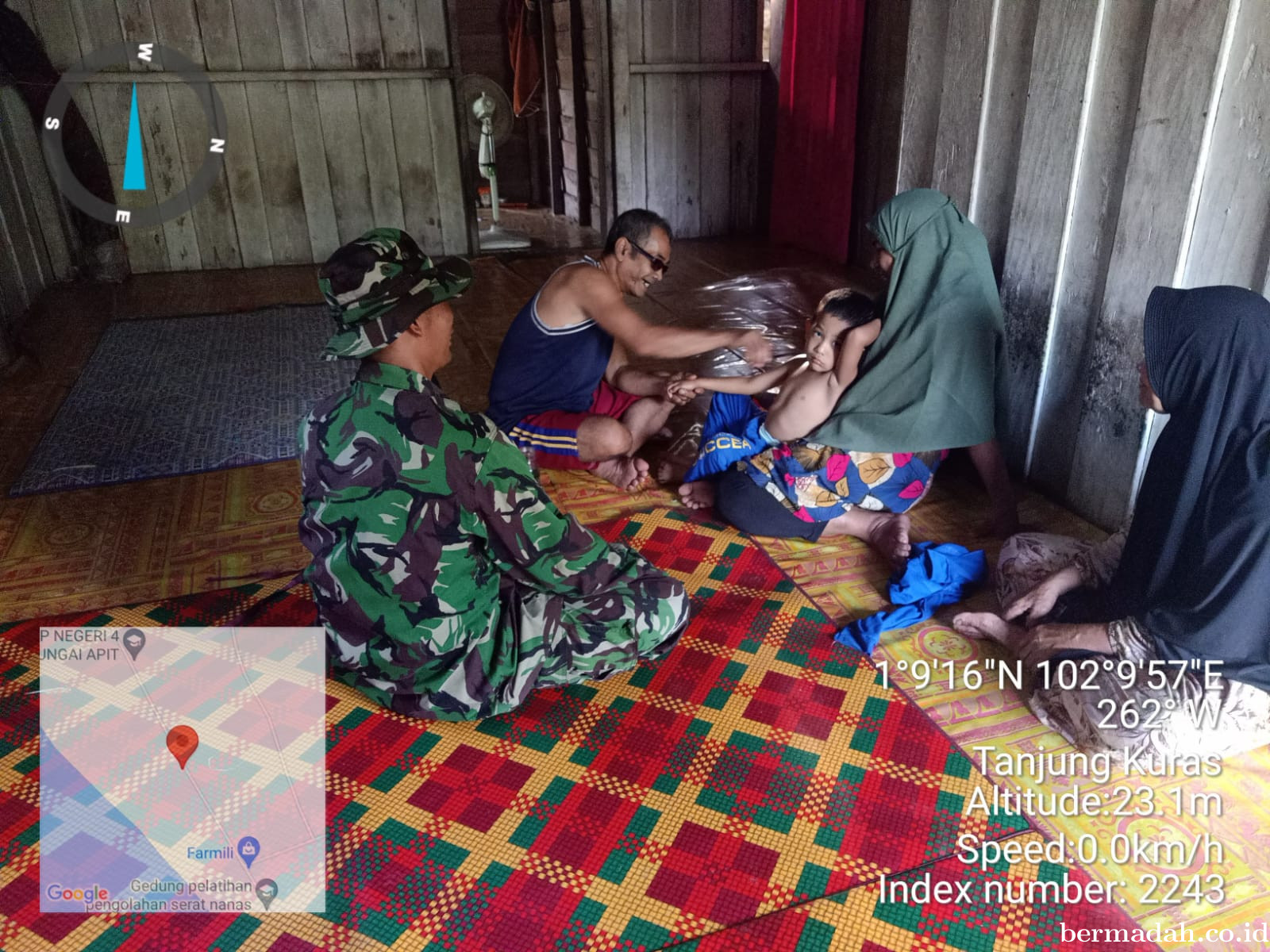 14 Juli, Babinsa Koramil 02/SA Follow Up/Mengunjungi Anak Asuh Stunting