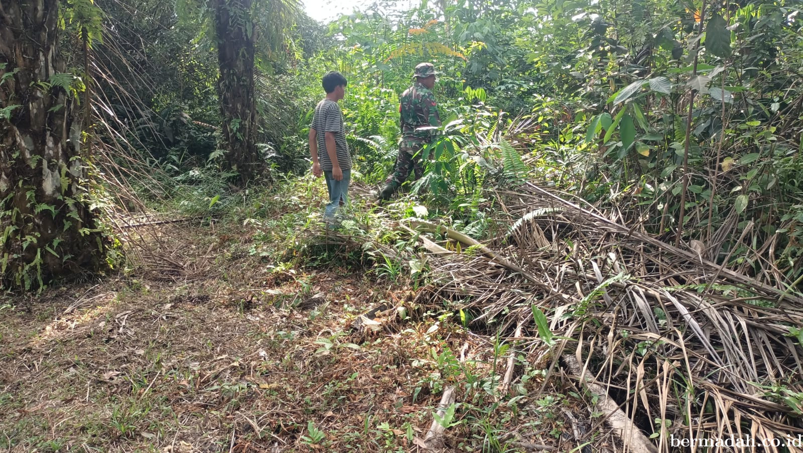 Penanggulangan Karhutla di Wilayah Koramil 02/Sungai Apit, Kamis 16 Juli