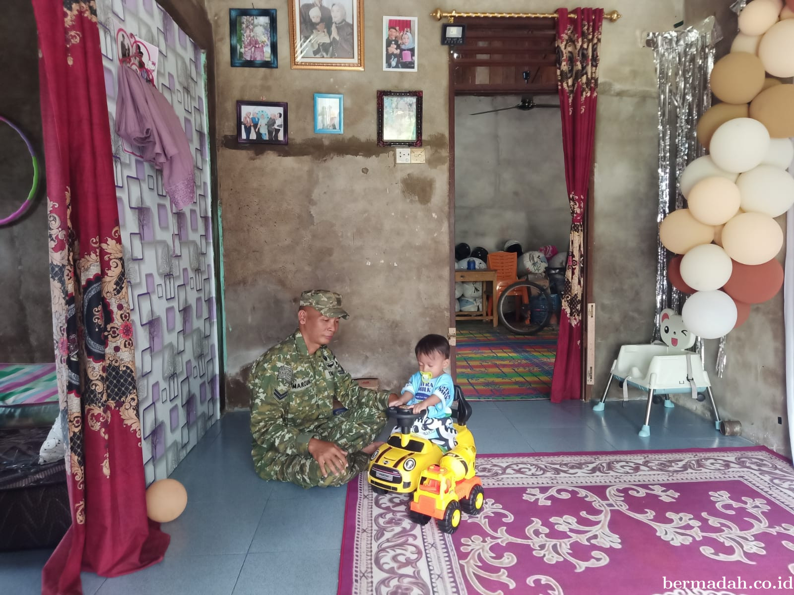 Jumat 17 Juli, Babinsa Koramil 02/SA Follow Up/Mengunjungi Anak Asuh Stunting