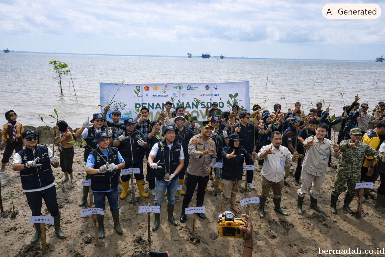 PT ITA dan Pemkab Siak Tanam 5.000 Mangrove, Perkuat Kolaborasi Jaga Pesisir