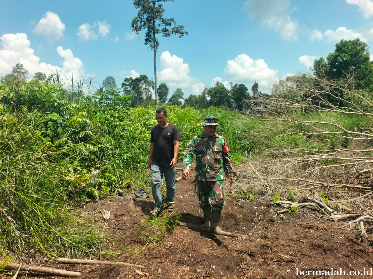 Penanggulangan Karhutla di Wilayah Koramil 02/Sungai Apit, Rabu tanggal 05 Agustus