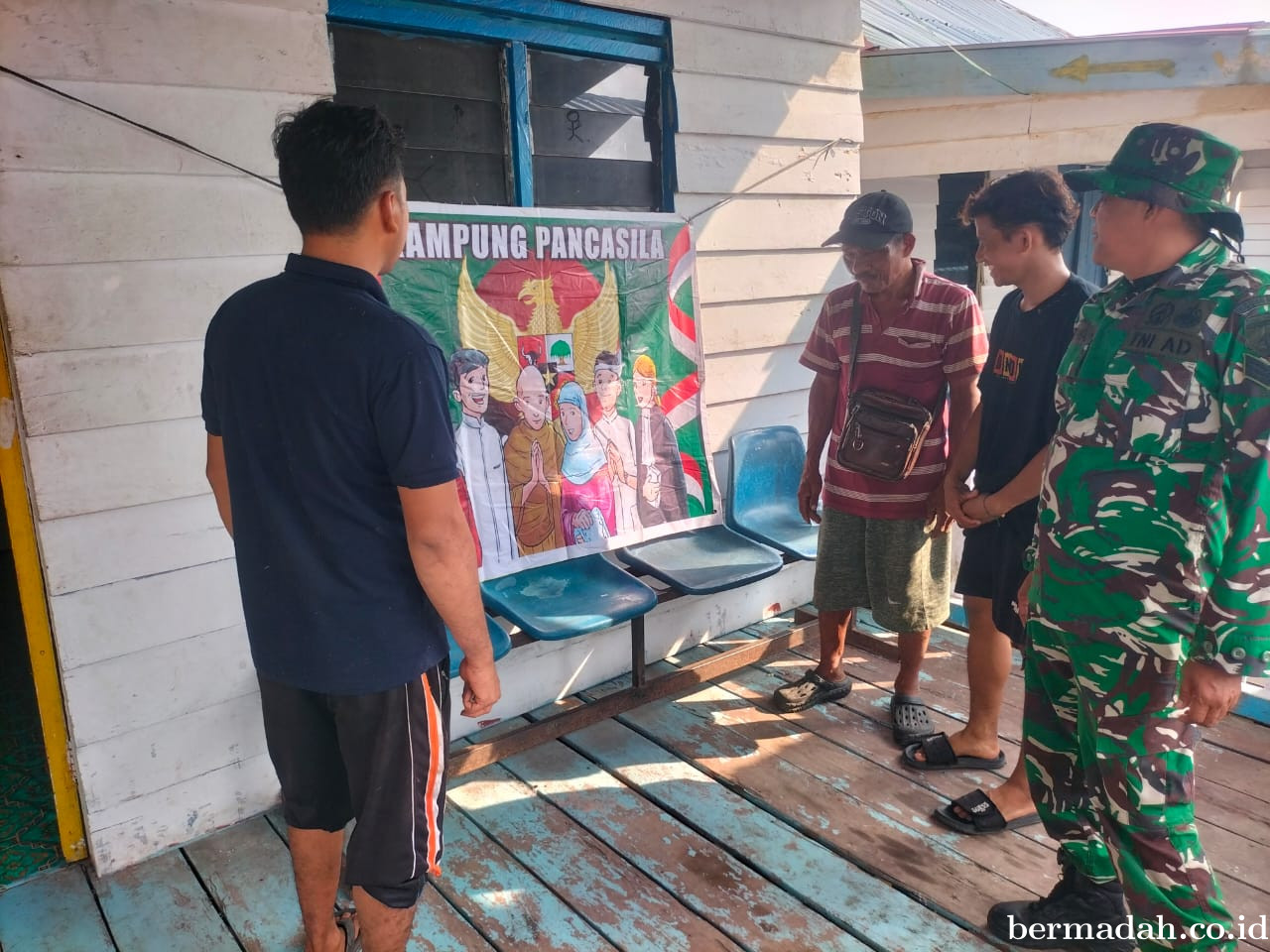 Kamis 6 Agustus, Babinsa Koramil 02/SA Komsos dan Sosialisasi Nilai-Nilai Pancasila