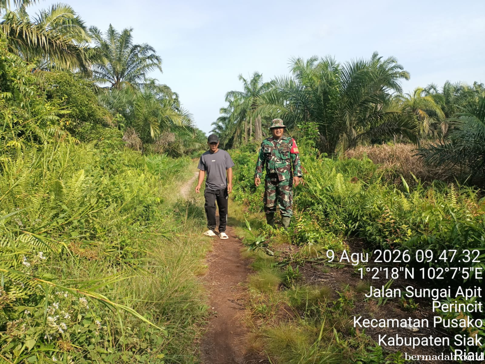 Penanggulangan Karhutla di Wilayah Koramil 02/Sungai Apit, Minggu 9 Agustus