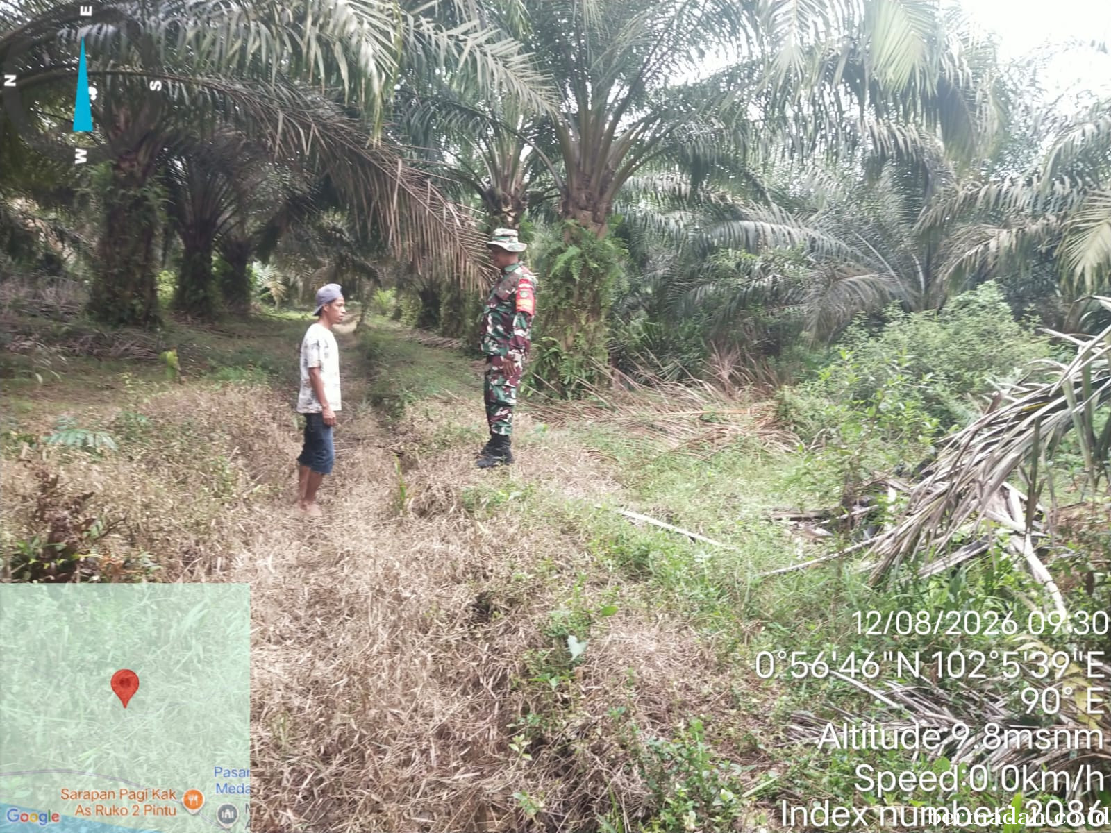 Penanggulangan Karhutla di Wilayah Koramil 02/Sungai Apit Rabu tanggal 12 Agustus