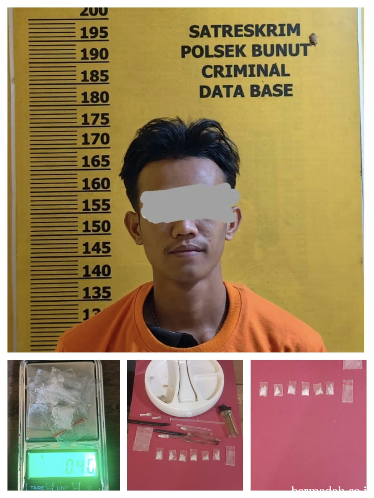 Polsek Bunut Ringkus Pengedar Sabu di Pangkalan Bunut