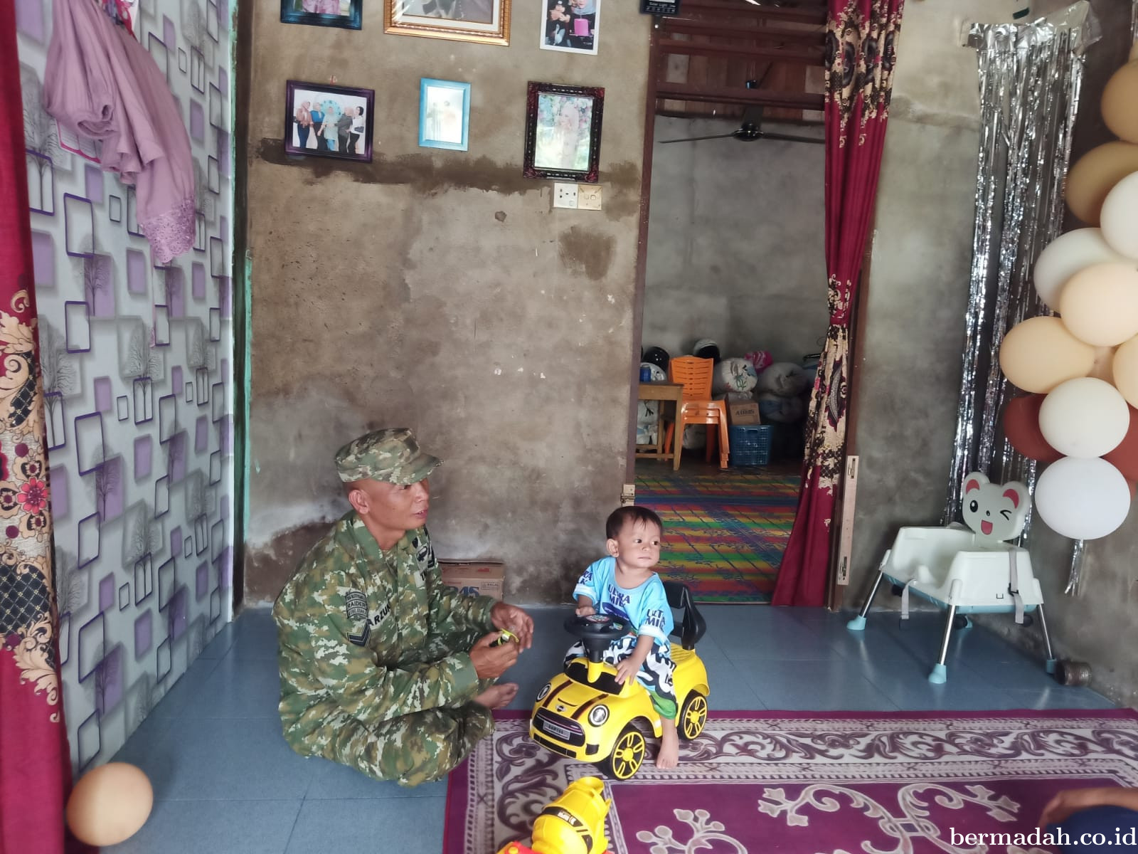 Jumat 21 Agustus, Babinsa Koramil 02/SA Follow Up/Mengunjungi Anak Asuh Stunting