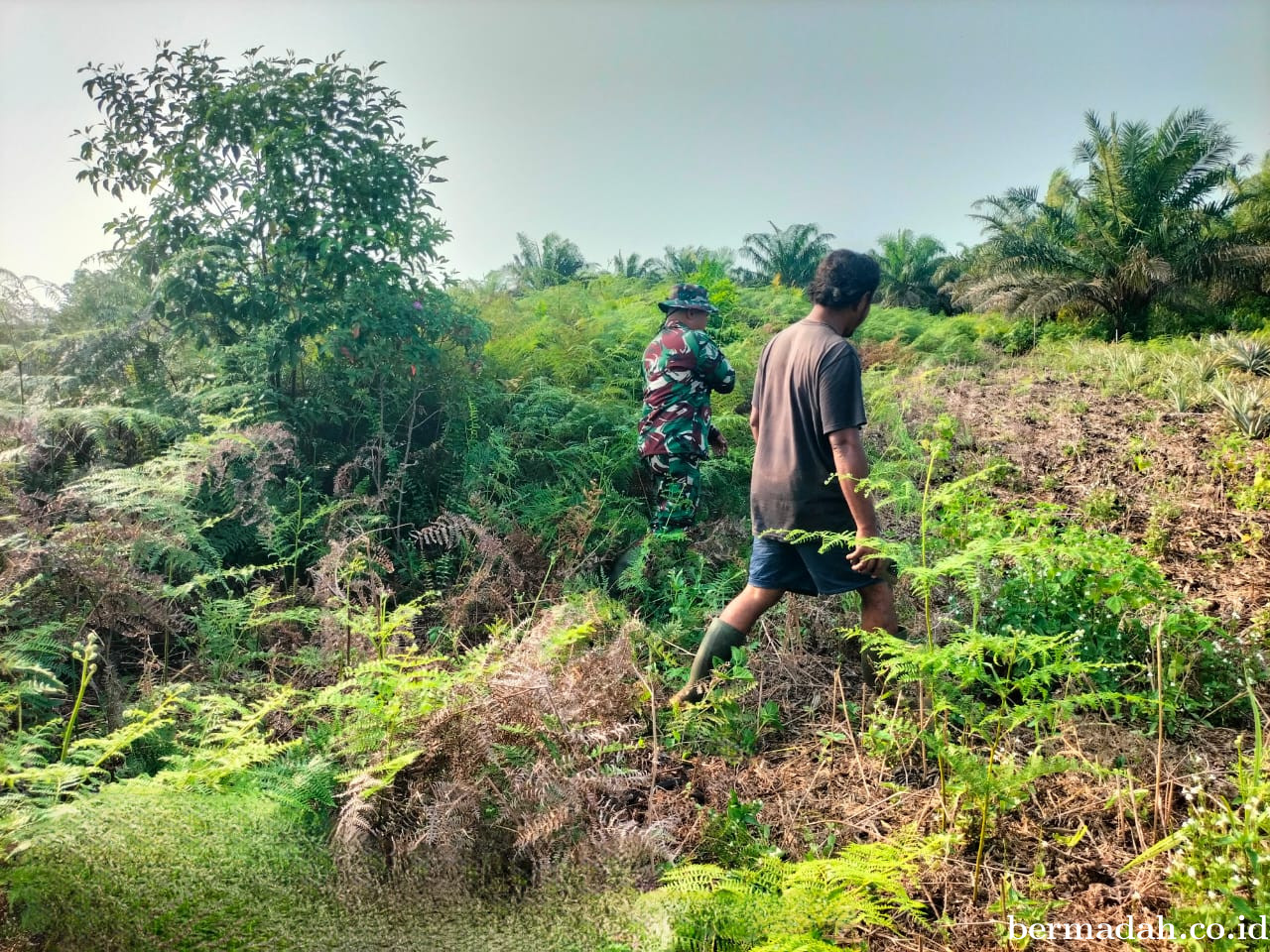 Penanggulangan Karhutla di Wilayah Koramil 02/Sungai Apit, Minggu 23 Agustus