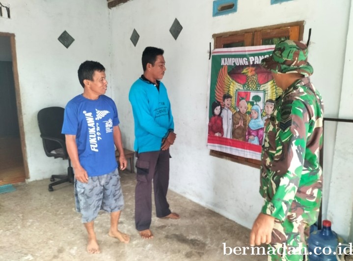 Jumat 15 Maret, Babinsa Koramil 02/SA Komsos dan Sosialisasi tentang Nilai-Nilai Pancasila