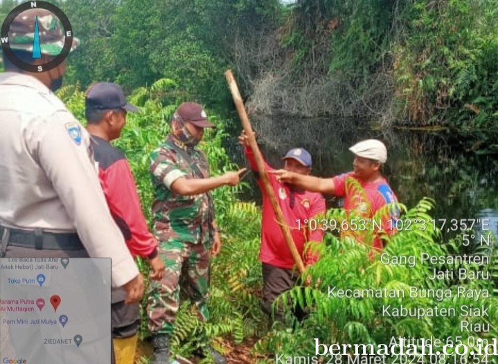 Penanggulangan Karhutla di lintas Wilayah Koramil 06/PWK Sabak Auh, Kamis 28 Maret