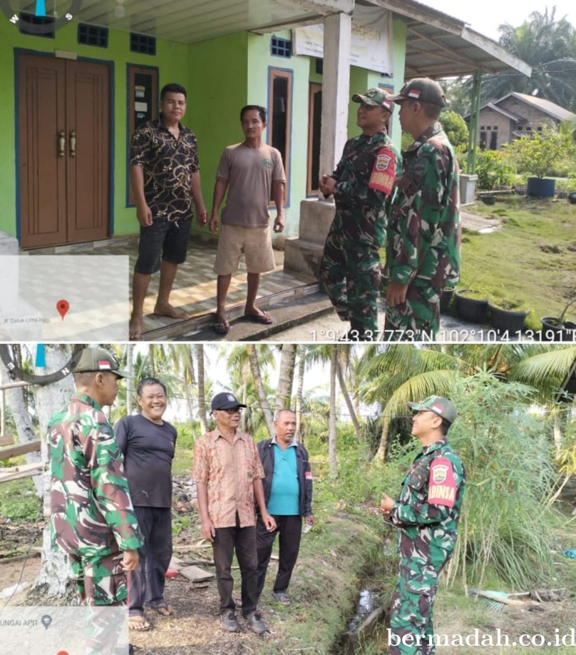 Jumat 29 Maret, Babinsa Koramil 02/Sungai Apit Komsos di Kelurahan Sungai Apit