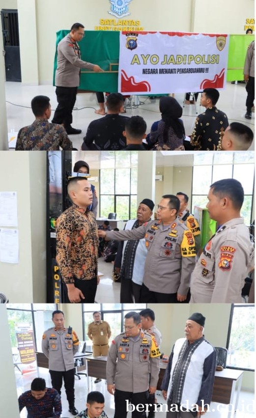 Kapolres Siak AKBP Asep Sujarwadi Lakukan Pengecekan dan Pengawasan Pendaftaran Calon Anggota Polri