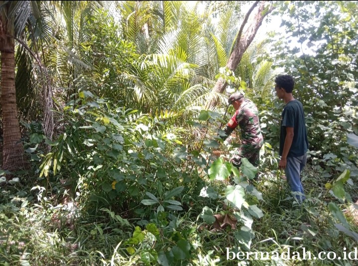 Penanggulangan Karhutla di Wilayah Koramil 02/Sungai Apit, Rabu 24 April