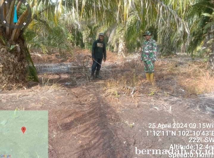 Penanggulangan Karhutla di Wilayah Koramil 02/Sungai Apit, Kamis 25 April