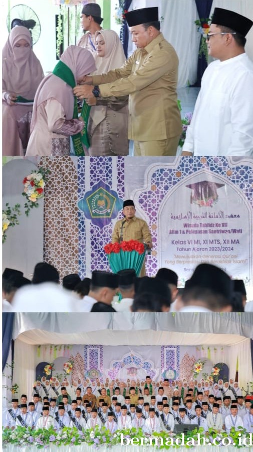 Hadirin Wisuda Ponpes Amanah Tarbiyah Islamiyah, Wabup Husni Harap Lanjutkan ke Sekolah Agama