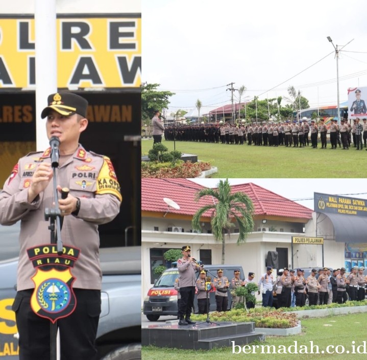 Kapolres Pelalawan Pimpin Apel Gabungan Kesiapan Pengamanan Pilkada 2024