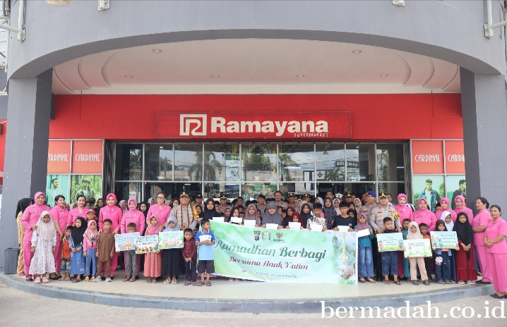 Polres Pelalawan & Baznas Berbagi Bahagia Bersama Anak Yatim di Ramadan